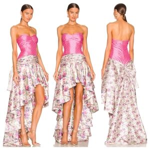 LOVESHACKFANCY Leilani Satin Ruffle Dress 4 Cottagecore Prom Wedding